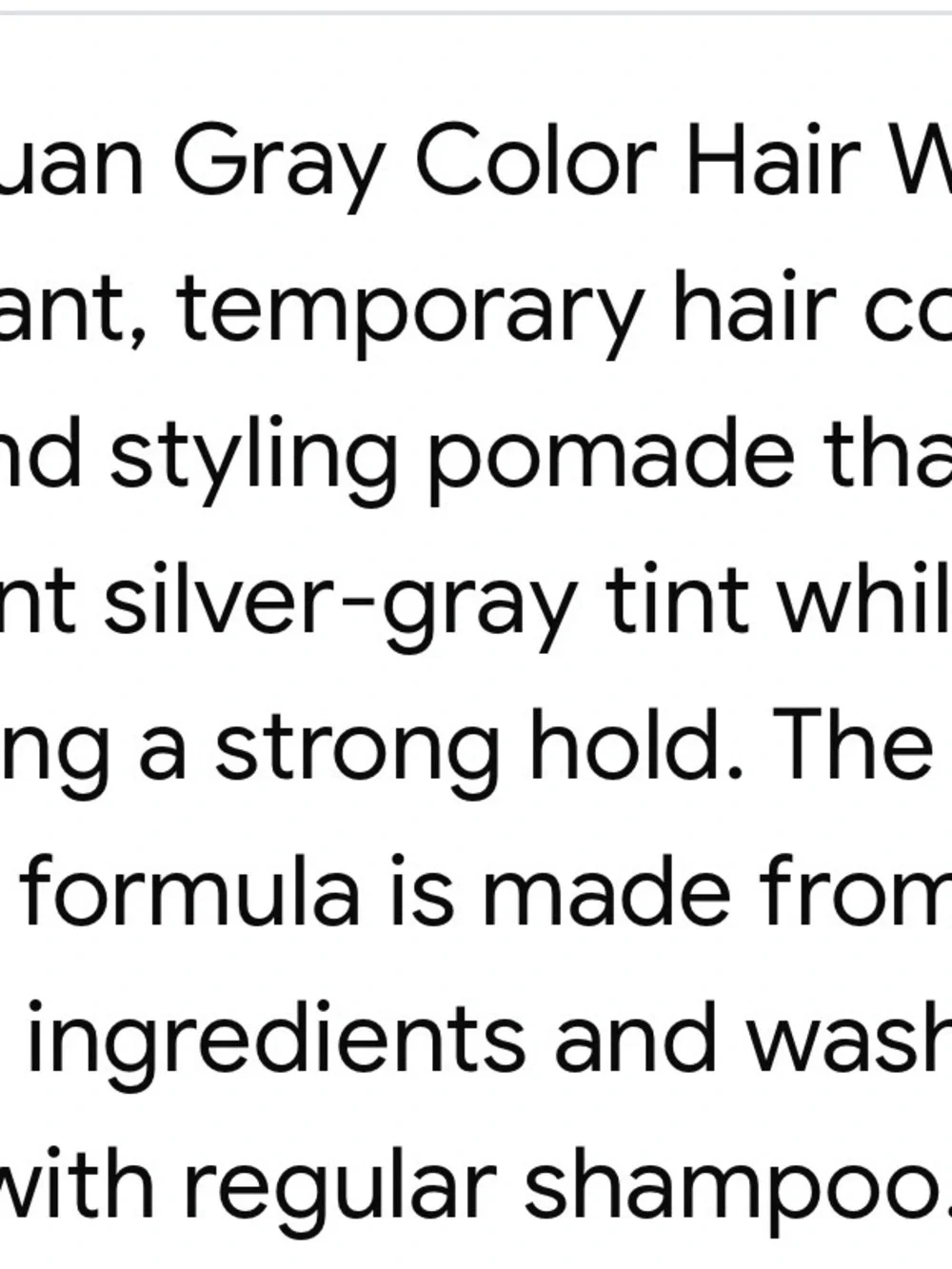 Men Lot of 2 KALANXUANN Gray & Silver White Temporary Color Hair Wax Strong Hold